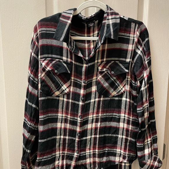 Sanctuary Plaid Button-Up Shirt - Picture 1 of 3